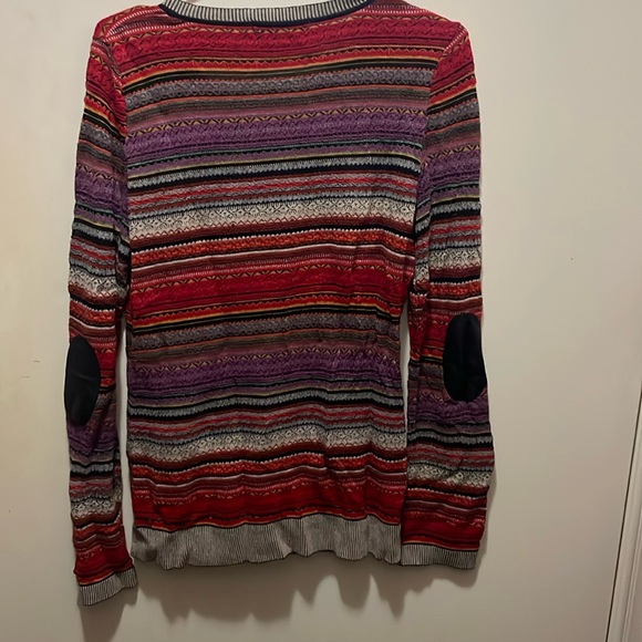 Anthropologie Aldomartins Button Down Cardigan Sweater, Size 10, Leather Accents - Picture 6 of 13